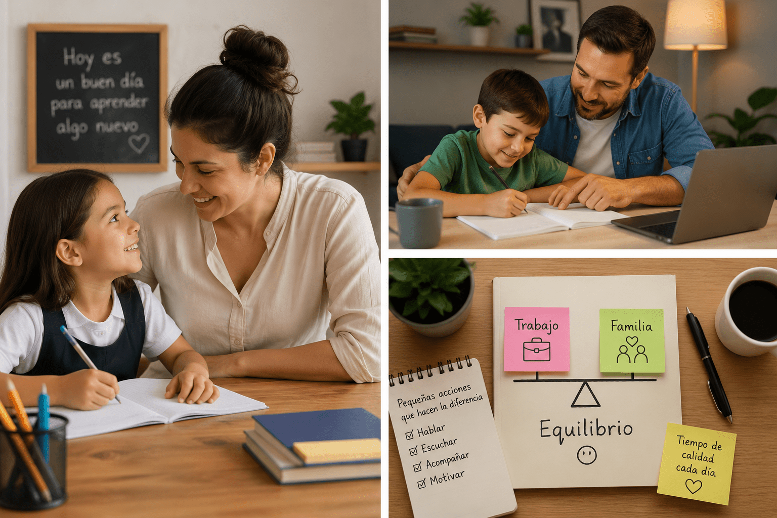 como apoyar a tus hijos si trabajas todo el dia