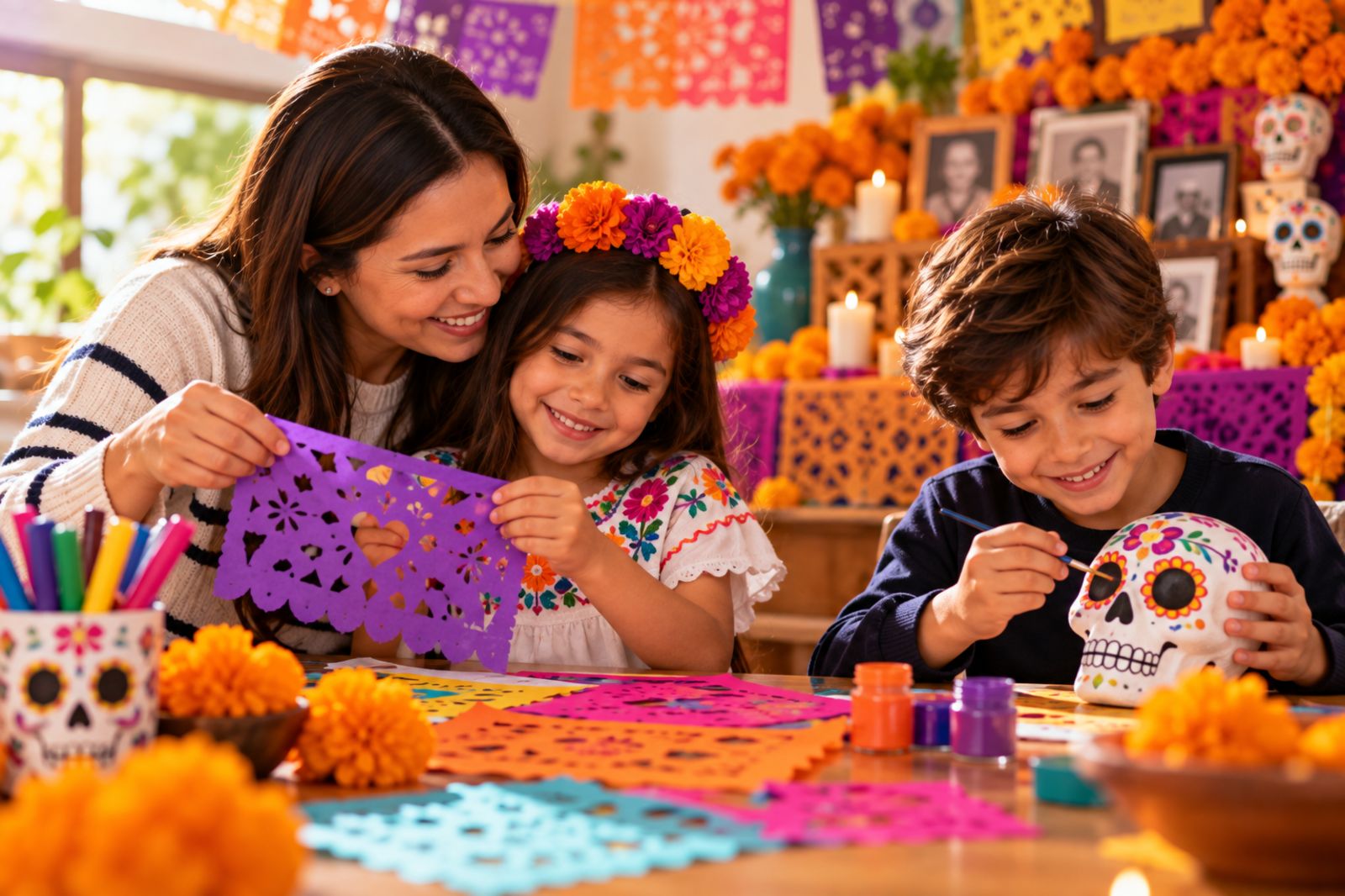 actividades día de muertos en familia